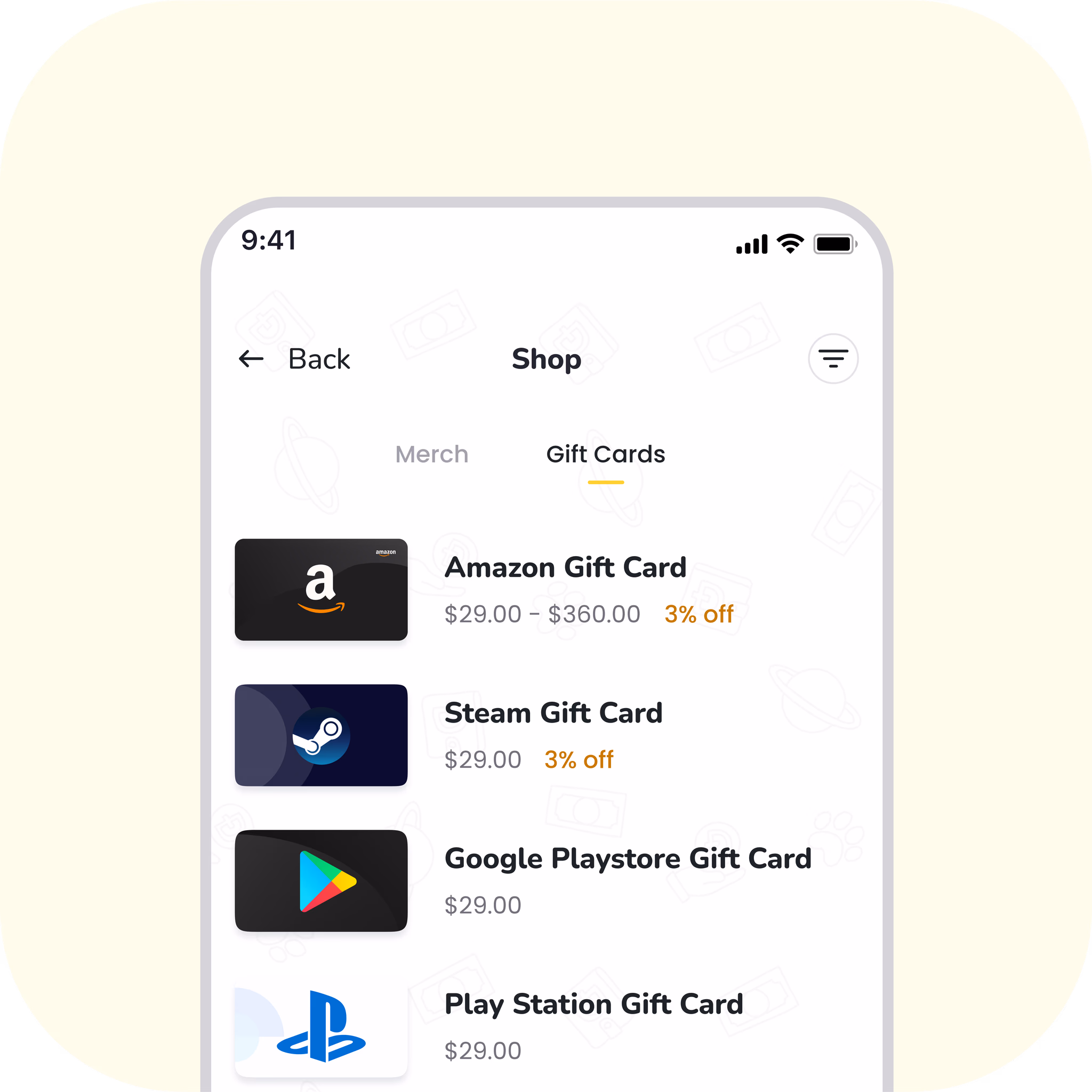 Buy gift cards with Dogecoin